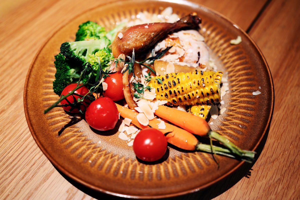 Active man preparing balanced meals